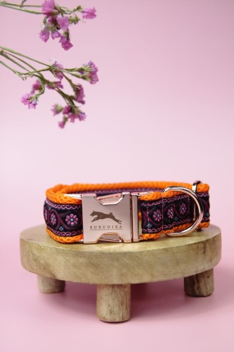materiałowa _ boho _ ciemny fiolet _ kwiat